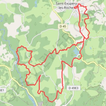 Trace GPS Clap, clap, clop - Saint-Exupéry-les-Roches - Pays de Haute Corrèze, itinéraire, parcours