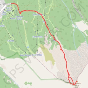 Trace GPS Cambre d'Aze - Couloir Gigolo, itinéraire, parcours
