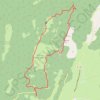 Trace GPS Serre Plumé depuis le col de la Chaud (forêt de Lente - Drôme), itinéraire, parcours