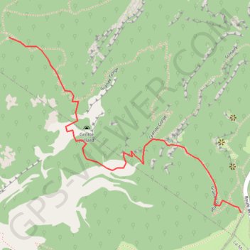 Trace GPS Grand Salève - Grande Gorge Intérieur - T5 (Randonnée Pédestre), itinéraire, parcours
