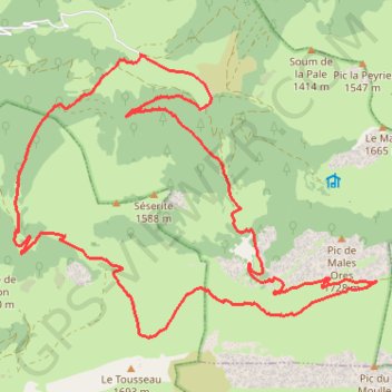 Trace GPS Tour du Séserite, itinéraire, parcours