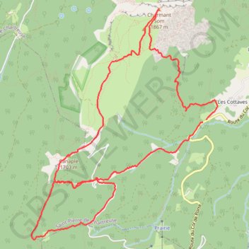 Trace GPS Charmant Som en boucle (Chartreuse), itinéraire, parcours