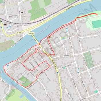 Trace GPS Le confluent de la Seine et du Loing, itinéraire, parcours