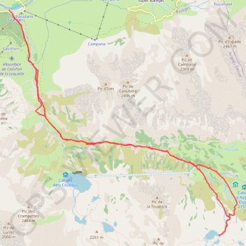 Trace GPS Lac de Madamète, itinéraire, parcours