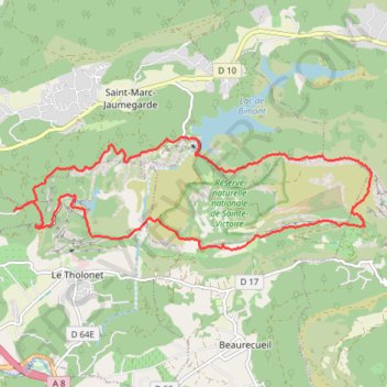 Trace GPS Bibemus-Sainte Victoire, itinéraire, parcours