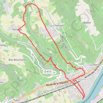 Trace GPS Ampuis (69), itinéraire, parcours