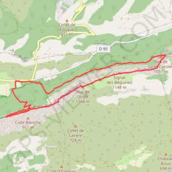Trace GPS Sainte Baume - Pas de l'Ai, itinéraire, parcours