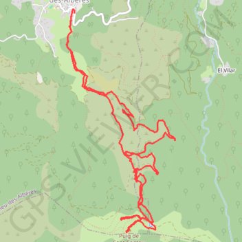 Trace GPS PUIG DE SANT CRISTAU 66, itinéraire, parcours