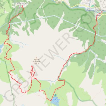 Trace GPS Aiguille de Venosc, itinéraire, parcours
