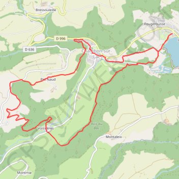 Trace GPS Sancy - Les Angles - Secteur Chambon-sur-Lac, itinéraire, parcours