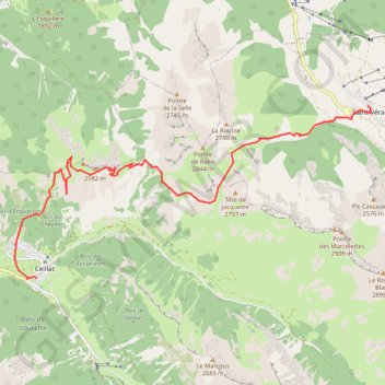 Trace GPS Saint-Véran - Ceillac, itinéraire, parcours