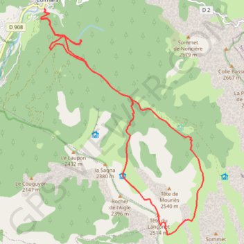Trace GPS Tête du Lançonet, itinéraire, parcours