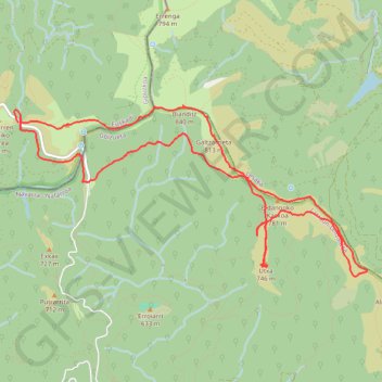Trace GPS Boucle sur Biandiz depuis le col éponyme, itinéraire, parcours