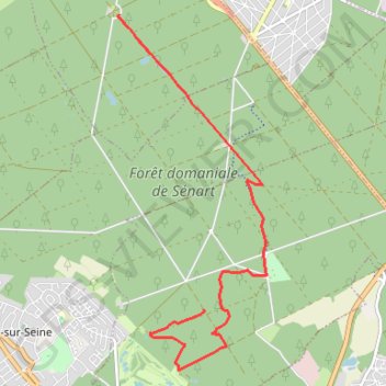 Trace GPS Randonnée en Forêt de Sénart, itinéraire, parcours