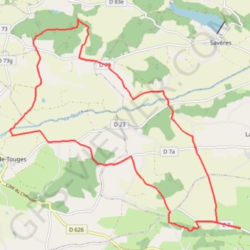 Trace GPS Gratens - Bois de Lautignac, itinéraire, parcours