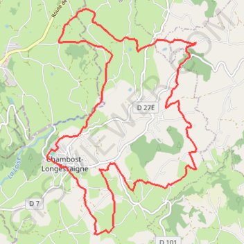 Trace GPS Montagnes du Matin - Chambost-Longessaigne, itinéraire, parcours