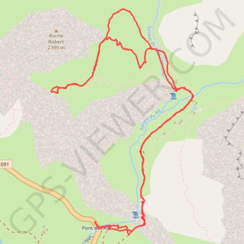 Trace GPS Pont de l'Alpe crête de Lauzière, itinéraire, parcours