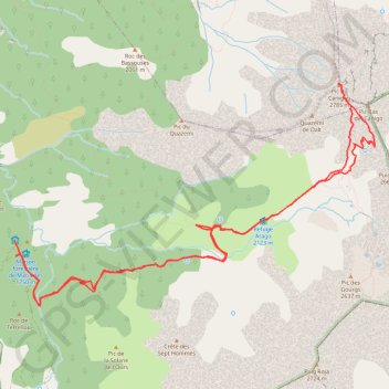 Trace GPS Pic du Canigou, itinéraire, parcours
