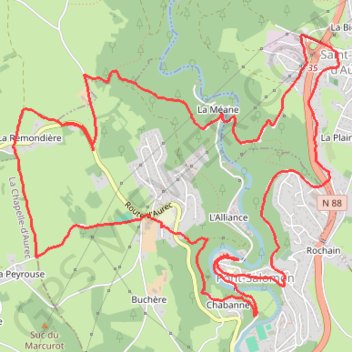 Trace GPS Pont-Salomon et La Semène, itinéraire, parcours