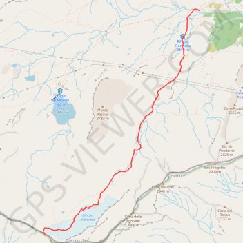 Trace GPS Punta Asgelas (Monte Corona), itinéraire, parcours
