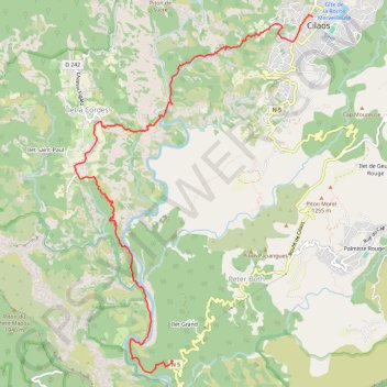 Trace GPS Rando dans le cirque de Cilaos, itinéraire, parcours
