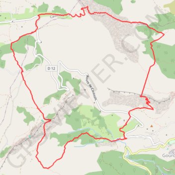 Trace GPS Gourdon - Plan de Gast, itinéraire, parcours