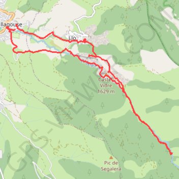 Trace GPS Saillagouse, Vedrinyans, vallée du Sègre, itinéraire, parcours