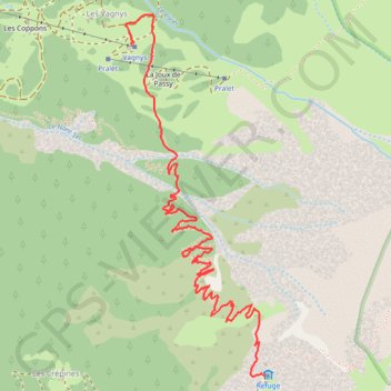Trace GPS Tour du Buet et des Fiz Jour 1, itinéraire, parcours