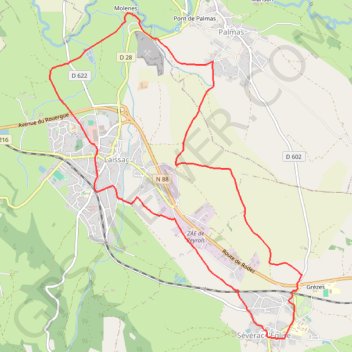Trace GPS TraceGPS Issued ESN-VTT6 Bleu, itinéraire, parcours