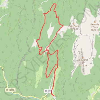 Trace GPS Projet rando Col Ruchère, itinéraire, parcours