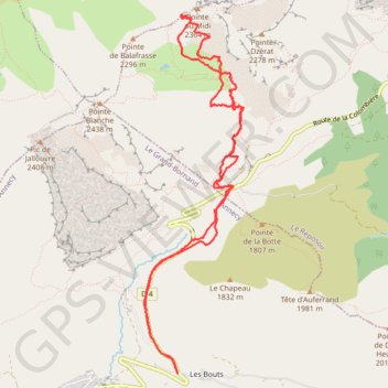 Trace GPS Combe de Balafrasse (Bornes), itinéraire, parcours