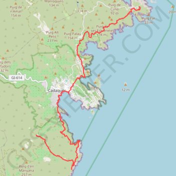 Trace GPS Du Mas d'en Baltre au Cap de Creus par le Far de Cala Nans, itinéraire, parcours