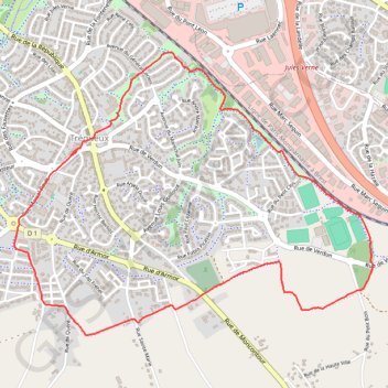 Trace GPS Marche rose à Trégueux, itinéraire, parcours