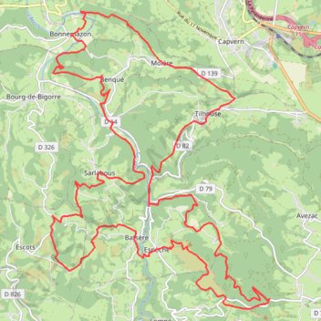 Trace GPS Moulin de Sarlabous, itinéraire, parcours