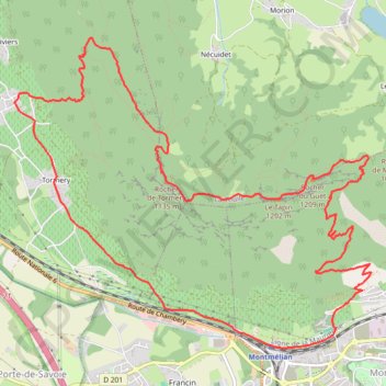Trace GPS Roche du Guet, Tapin, Tormery, itinéraire, parcours