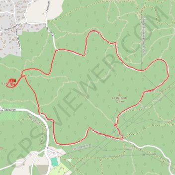 Trace GPS Le Castellas, le Défens - ROCBARON - 83, itinéraire, parcours