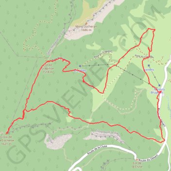 Trace GPS Pointe de la Cochette, itinéraire, parcours