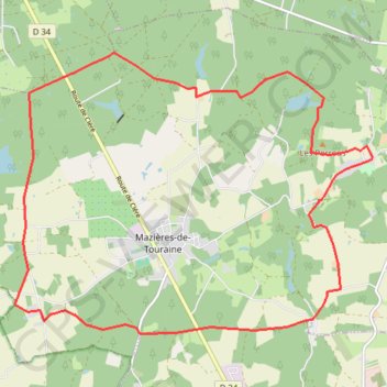 Trace GPS Autour de Mazières, itinéraire, parcours
