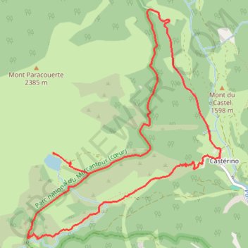 Trace GPS Castérino - Lac des Grenouilles, itinéraire, parcours