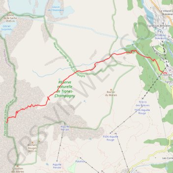Trace GPS Col de la Sachette, itinéraire, parcours