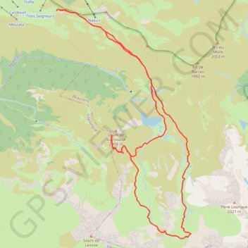 Trace GPS Soum Siarrousse et Estibère, itinéraire, parcours