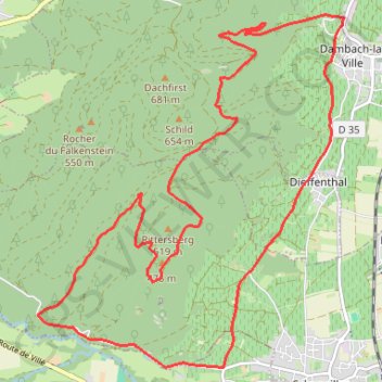 Trace GPS Circuit de l'Ortenberg, itinéraire, parcours
