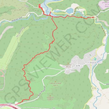 Trace GPS Canal de Carcés à Carnoules, itinéraire, parcours