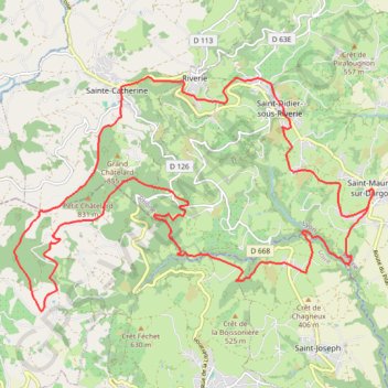 Trace GPS Saint Maurice - ruisseau du Bozançon, itinéraire, parcours