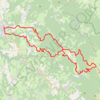 Trace GPS Rando Route Auvergne Beal Cunlhat, itinéraire, parcours
