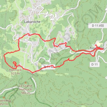 Trace GPS PV9-22-Hohnack, itinéraire, parcours