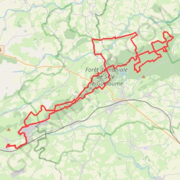 Trace GPS La grande traversée du bois de Sillé - Voutré, itinéraire, parcours