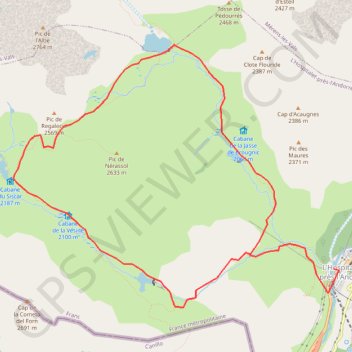 Trace GPS Etangs du Siscar et de Pedourres, itinéraire, parcours
