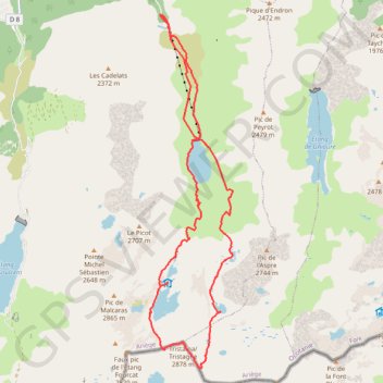 Trace GPS Pic de Tristagne, itinéraire, parcours
