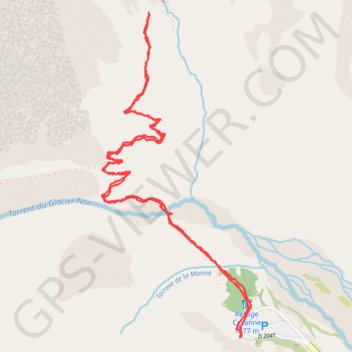 Trace GPS Le glacier blanc depuis le pre de Mme Carle, itinéraire, parcours
